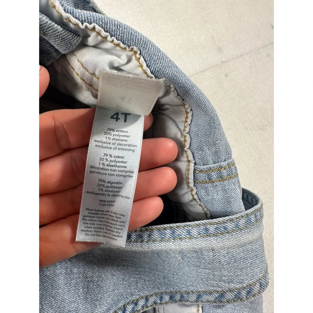 OshKosh‎ Bgosh Kids Light Wash Denim Carpenter Overalls 4T vintage